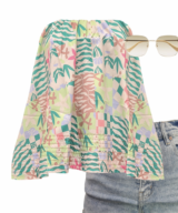 White Sandstorm Heart of Quirky Tube Top