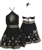 Mia Milani Khalani Halter Mini Dress