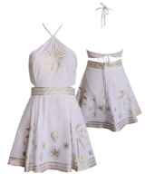 Mia Milani Khalani Halter Mini Dress