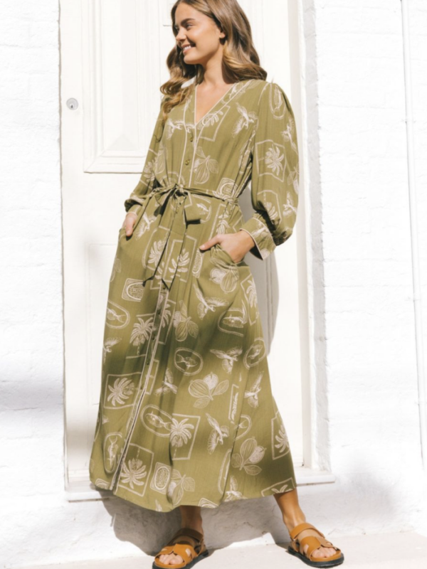 Label of Love Amina L/S Maxi Dress