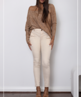 White Sandstorm Daphne Lux Knit Top