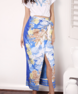 Ave China Doll Faux Wrap Skir