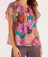 Minkpink Zora Flutter Slv Blouse