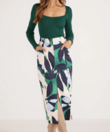 Minkpink Faven Drill Midi Skirt