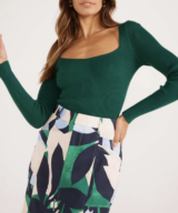 Minkpink Faven Drill Midi Skirt