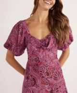 Minkpink Chiara Puff Slv Midi Dres