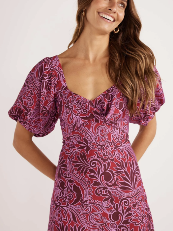 Minkpink Chiara Puff Slv Midi Dres