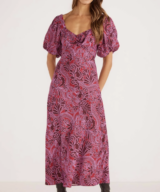 Minkpink Chiara Puff Slv Midi Dres