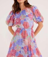 Minkpink Belle Puff Slv Mini Dress