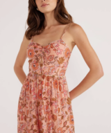 Minkpink Amelia Tiered Midi Dress
