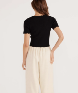 Minkpink Laura Scallop Knit Tee