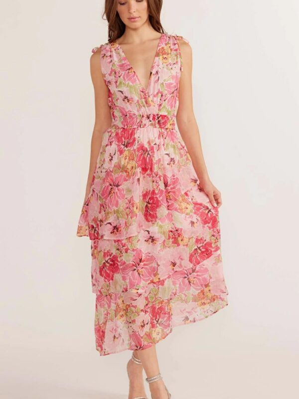 Minkpink Simone Tiered Midi Dress
