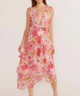 Minkpink Simone Tiered Midi Dress
