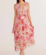Minkpink Simone Tiered Midi Dress