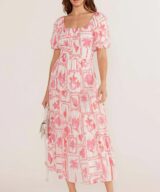 Minkpink Bria Puff Slv Midi Dress