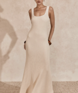 Mon Renn Outline Knit Midi Dress