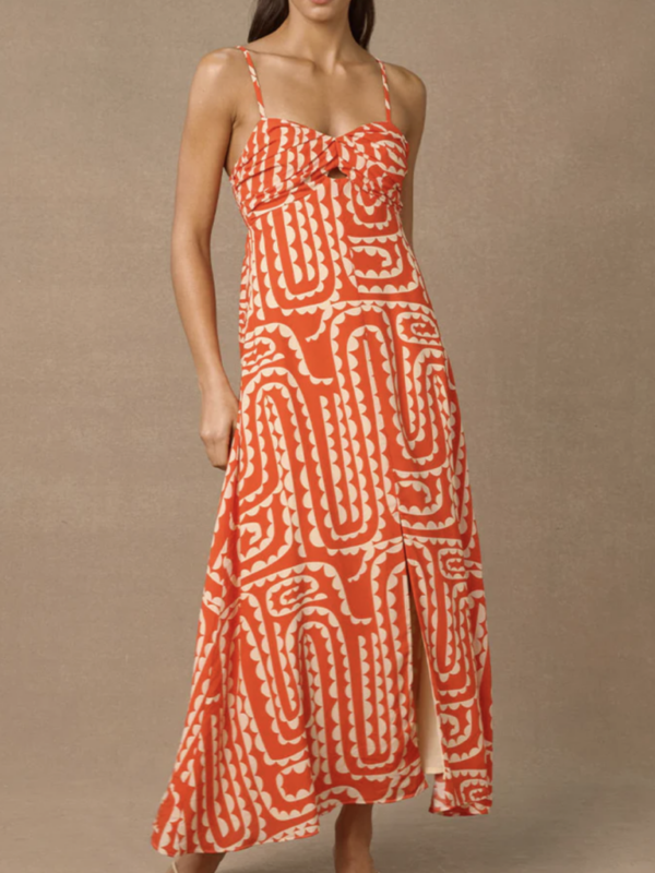Mon Renn Tempo Print Midi Dress