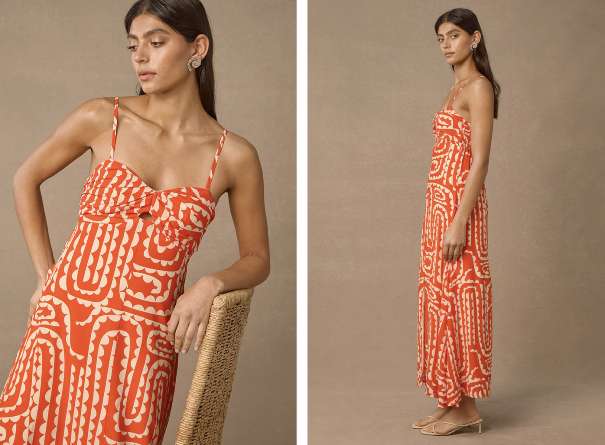 Mon Renn Tempo Print Midi Dress