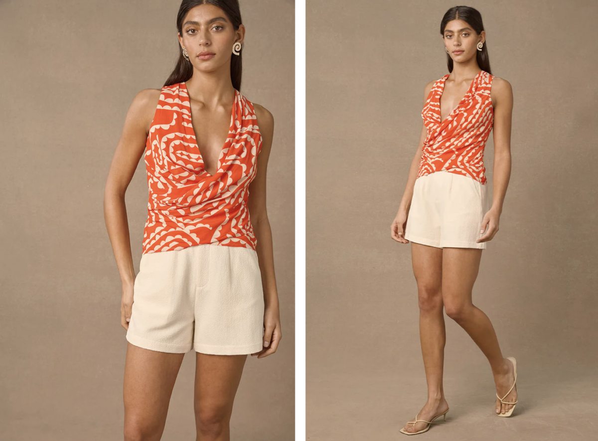 Mon Renn Tempo Print Top