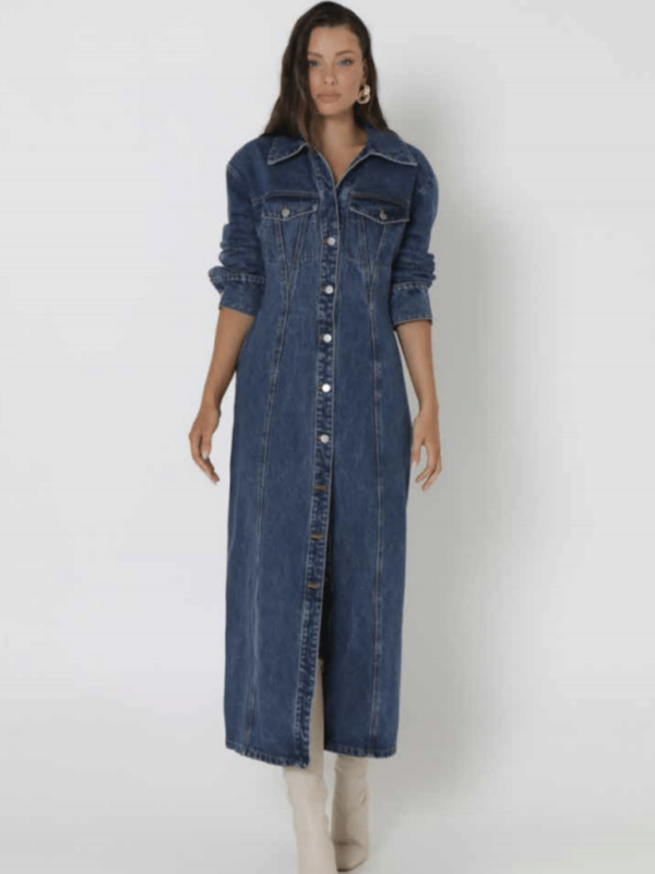 Madison the Label Luca Denim Maxi Dress