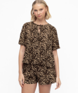 Paper Heart Carmen Leopard Top