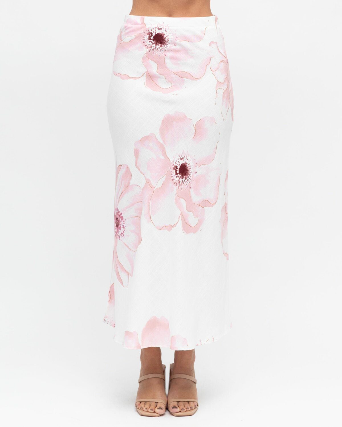 Paper Heart Poppy Pencil Maxi Skirt