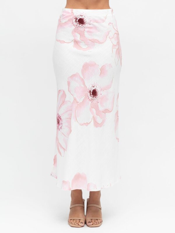 Paper Heart Poppy Pencil Maxi Skirt