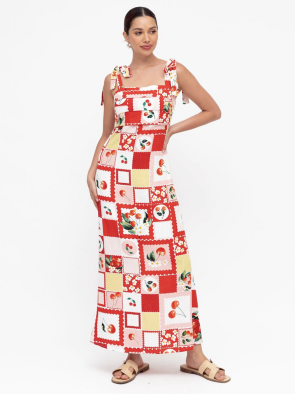 Paper Heart Cherry Maxi Dress