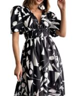 Passion Fusion Cecilia Puff Slv Midi Drs