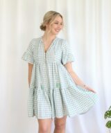 Salty Bright Adeline Check Dress