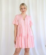 Salty Bright Adeline Check Dress