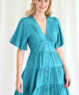 Shareen Ivory Tiered Mini Dress