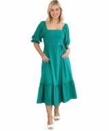 Shareen Talia Puff Sleeve Midi