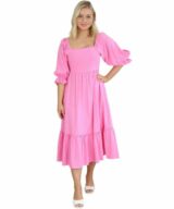Shareen Talia Puff Sleeve Midi