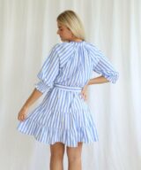 Shareen Lila 3/4 Slv Stipe Mini