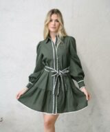 Shareen Celeste L/S Dress W/Belt