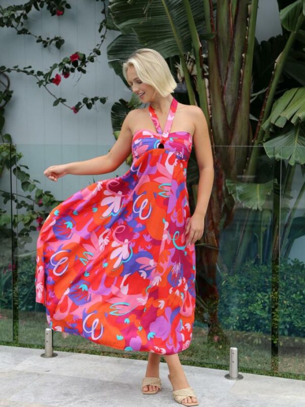 Shareen Gwen Halter Tie Maxi Dres