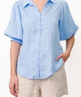 Sunnygirl Julissa 3/4 Slv Linen Top