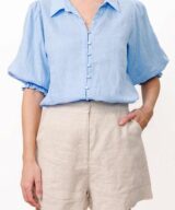 Sunnygirl Julissa 3/4 Slv Linen Top