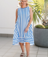 Soul Sparrow Shay Stripe Midi Dress