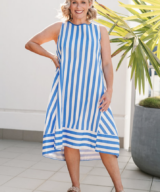 Soul Sparrow Shay Stripe Midi Dress