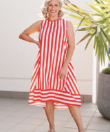 Soul Sparrow Shay Stripe Midi Dress