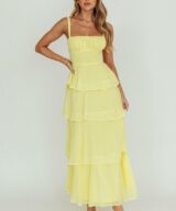 Here Comes the Sun Kenzie Ruffle Maxi Dress