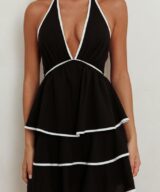 Indi Luxe Averie Halter Ruffle Mini