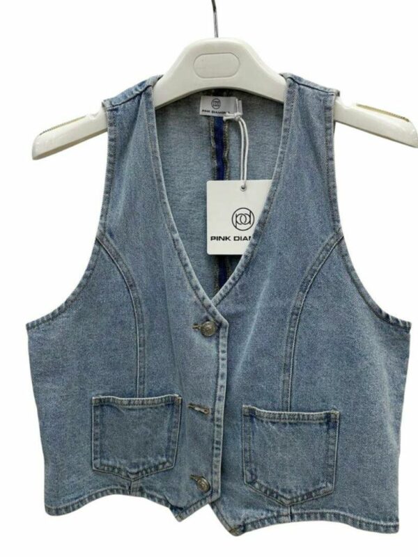 Pink Diamond Lexi Denim Vest