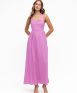 White Closet Isabella Halter Maxi Dres
