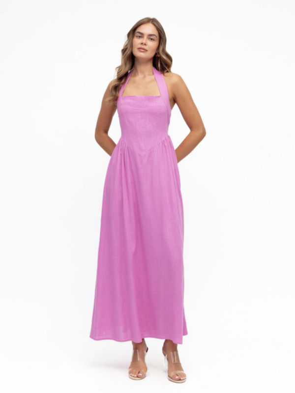 White Closet Isabella Halter Maxi Dres
