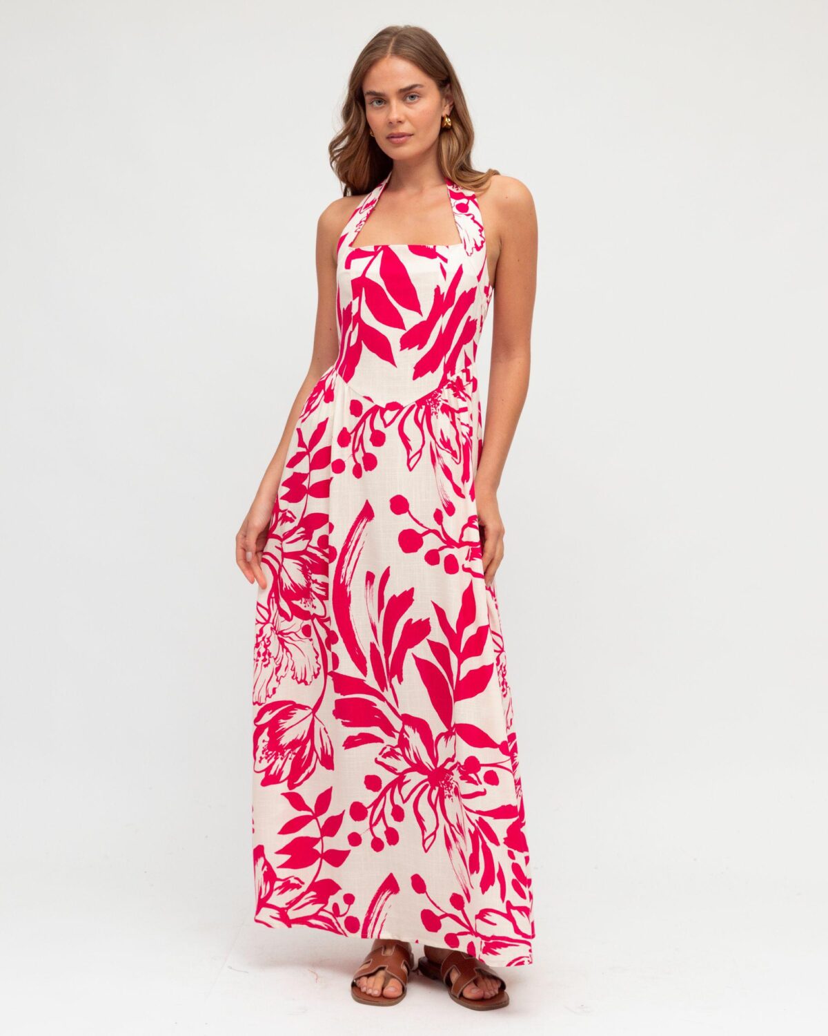White Closet Rosalind Halter Maxi Drs