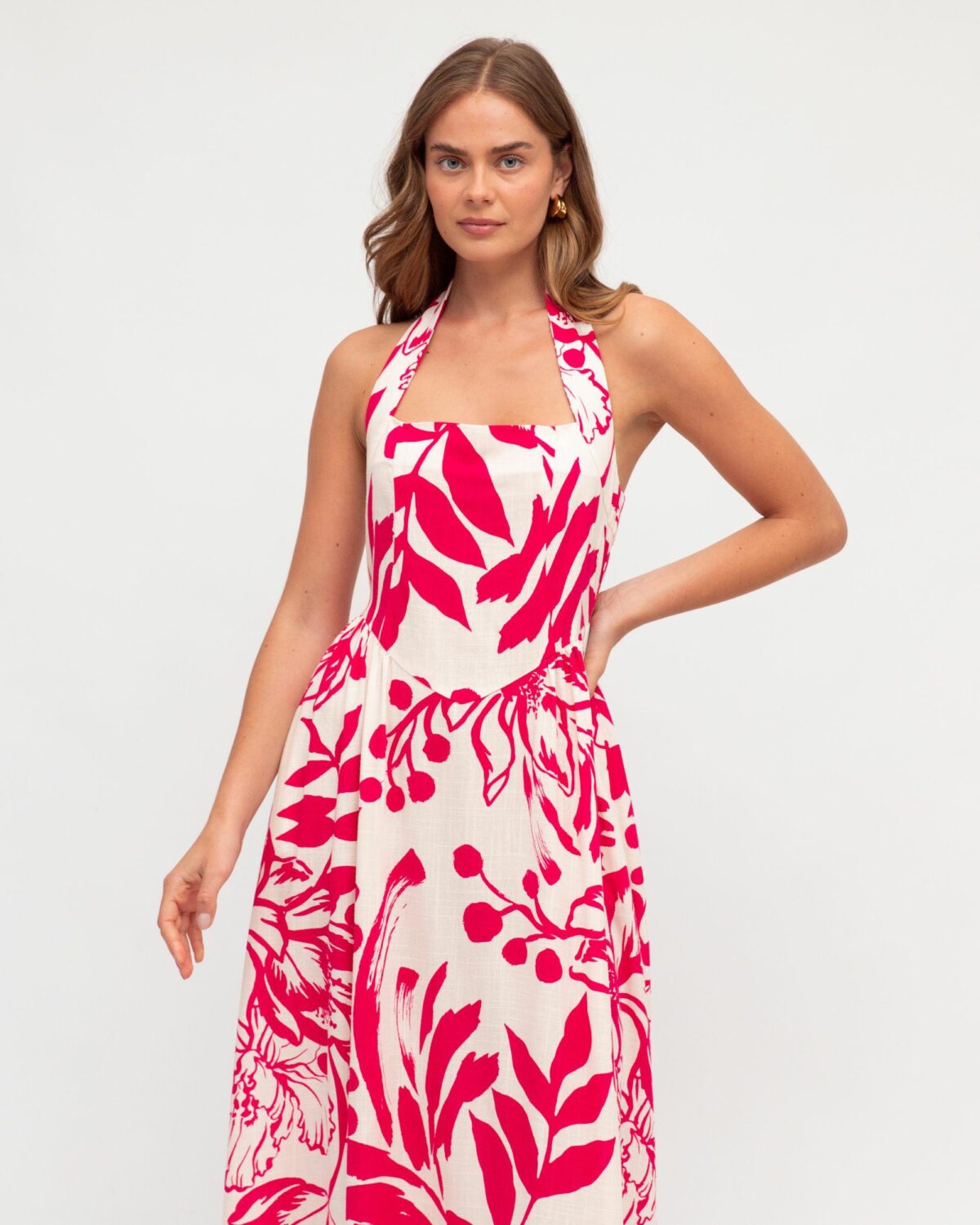 White Closet Rosalind Halter Maxi Drs