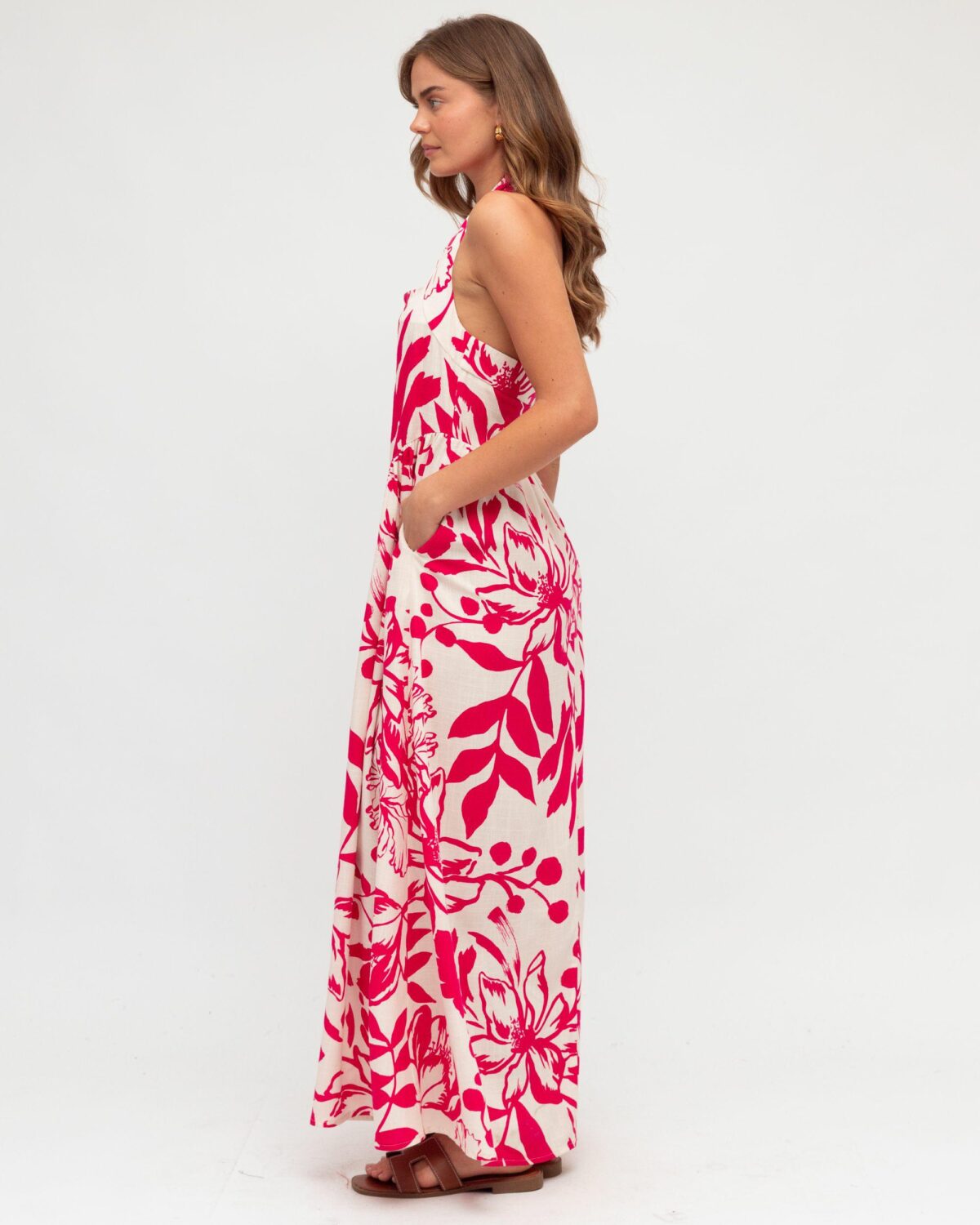 White Closet Rosalind Halter Maxi Drs